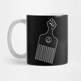 Afro Pick, Black Fist Afro Pick Mug